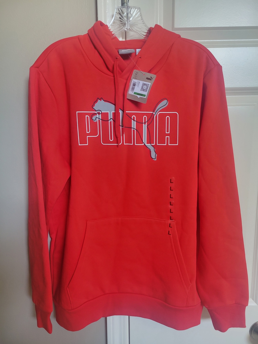 Puma Red Logo Hoodie Men Size Large NWT
